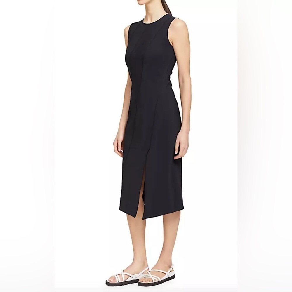 Theory Women Black Precision‎ Ponte Seamed Dress Size L